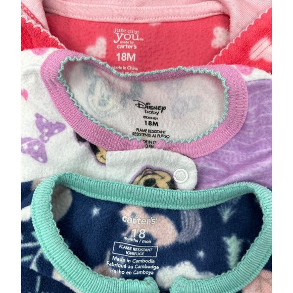 2 Baby Girl's Sleepers & 1 Romper Size 18 Months - Picture 9 of 9